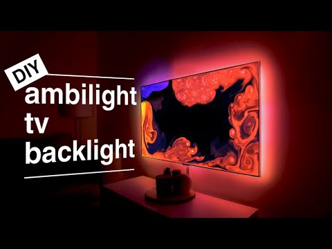 I gave my TV a GLOWUP with a DIY LED Ambilight backlight | Philips, Govee, Nanoleaf alternative