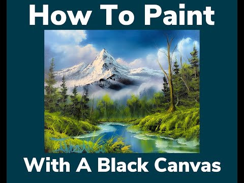 How To Paint On A Black Canvas | Live Oil Painting Demonstration | Paintings By Justin