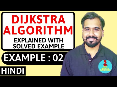 Dijkstra Algorithm Example : 02 l Explained With Solved Example in Hindi