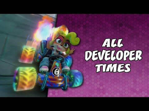 ALL Developer Time Trials (Mostly) With Acceleration (With Tips) | Crash Team Racing: Nitro Fueled