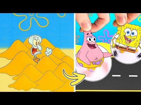 Why Is Squidward So Angry?😡🤯 Bikini Bottom Chaos & Funny Paper SpongeBob Game IRL!🌊