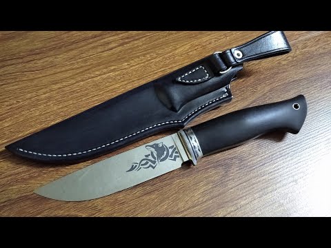Ножны из кожи для ножа ,,Волк,, с пояснениями. Sheath made of leather for a knife Wolf.