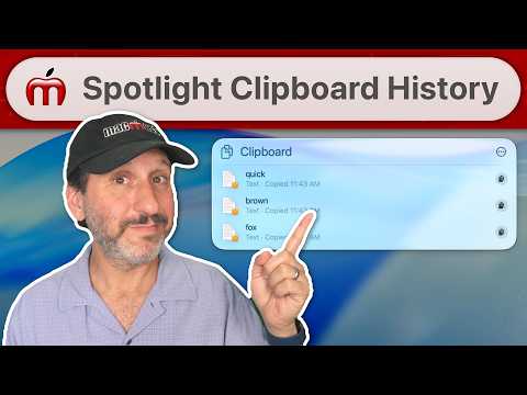 How To Use the Spotlight Clipboard History In macOS Tahoe