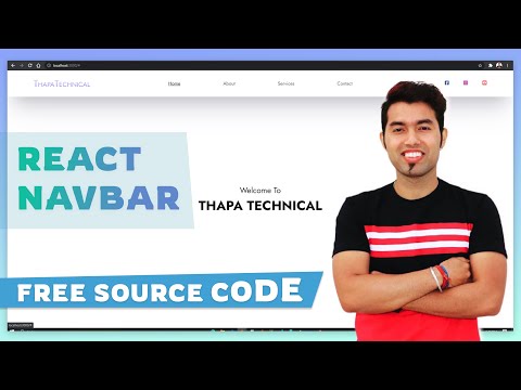 create React JS responsive Navbar From Scratch In Hindi 2021 | Free Code ✔
