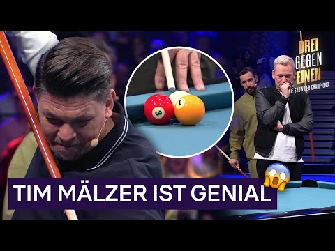 Trick-Billard gegen absoluten CHAMPION!? 🏆  Knossi, Jan Köppen und Tim Mälzer​ | Drei Gegen Einen 💪​