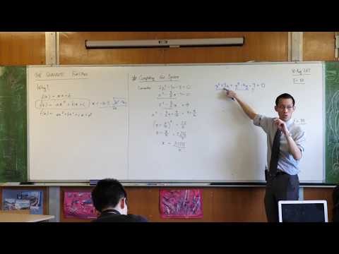 Introduction to Quadratic Theory (2 of 2: Completing the square)