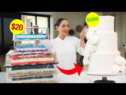 TURNING 5 GROCERY STORE CAKES INTO A $1,000 WEDDING CAKE!
