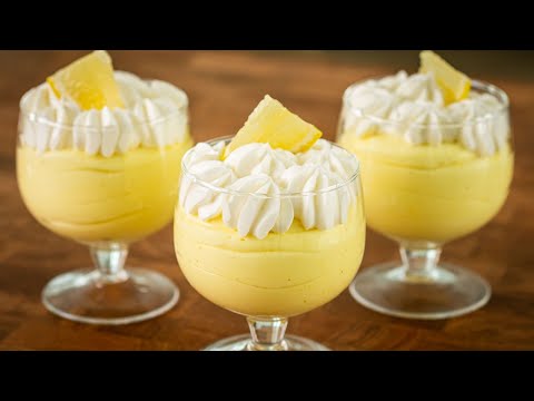 Creamy lemon mousse in 5 minutes! No eggs! Everyone is looking for this recipe! Lemon cream!