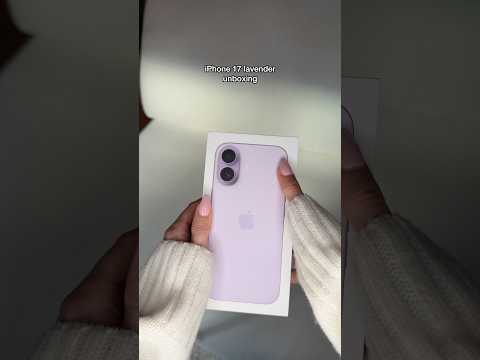 iPhone 17 aesthetic unboxing (lavender) βοΈ #apple #iphone #iphoneunbox #unboxing #iphone17