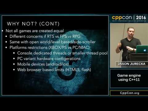 CppCon 2016: Jason Jurecka “Game engine using STD C++ 11"