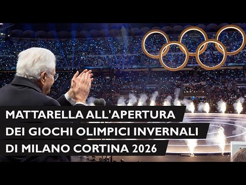 Il Presidente Mattarella all'apertura dei Giochi Olimpici Invernali di Milano-Cortina
