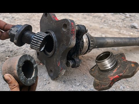 How a Wise Mechanic Efficiently Repaired a Broken Axle on a Lathe by Remaking Damaged Teeth 