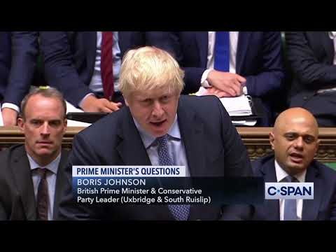 Exchange between Prime Minister Boris Johnson and Labour leader Jeremy Corbyn on Brexit