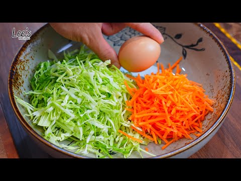 Cabbage with eggs tastes better than meat! A simple, quick, and very tasty dinner recipe!