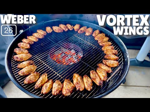 Vortex Crispy Grilled Wings on Weber 26