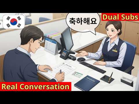 At the Bank #1 | 10 Short Korean Conversations | Beginner Korean | A1-A2-B1