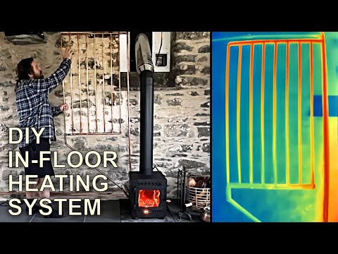 Homemade In-Floor Heating: Woodstove Boiler Install & Custom Heat Leak Design