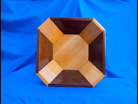Bird Mouth Joinery: An 8-sided ornamental bowl with highly tapered staves