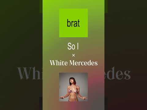 So I x White Mercedes - Charli xcx (Mashup) #brat #bratsummer #mashup #mix #apple #charli #sweattour