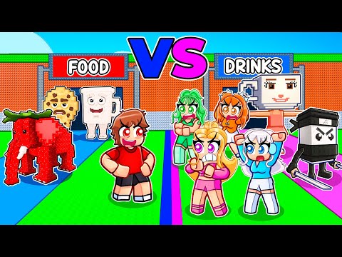 FOOD VS DRINK In Steal A Brainrot But I RIGGED It To Troll MY CRAZY FAN GIRLS...