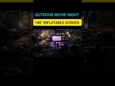 Outdoor Movie Night 186" Inflatable Screen #movie #amazing #shortvideo #outdoors
