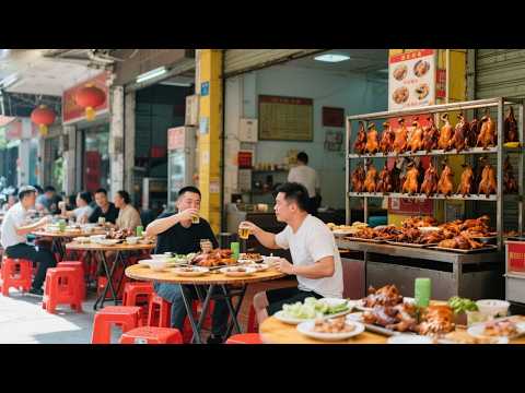 广东顺德最传统烧鹅做法，先烤再油炸 ，半只烧鹅100块！【舟小九】