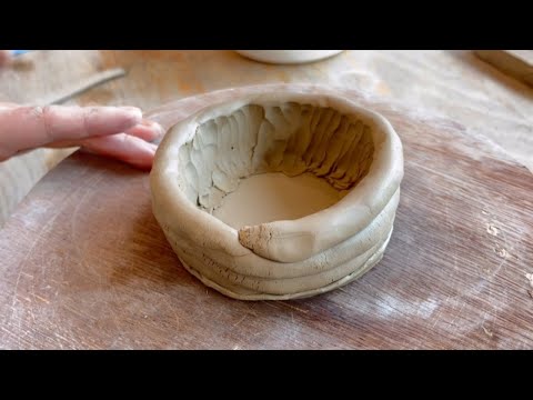코일링 기법을 이용한 도자기 머그컵 만들기 / How to make handmade ceramic CUP, Handbuilding Coiling
