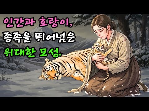 종족을 뛰어넘은 기적, 인간과 호랑이가 보여준 위대한 모성애의 감동 실화 ㅣ옛날이야기 ㅣ민담 ㅣ오디오북ㅣ전설ㅣ설화 ㅣ야담