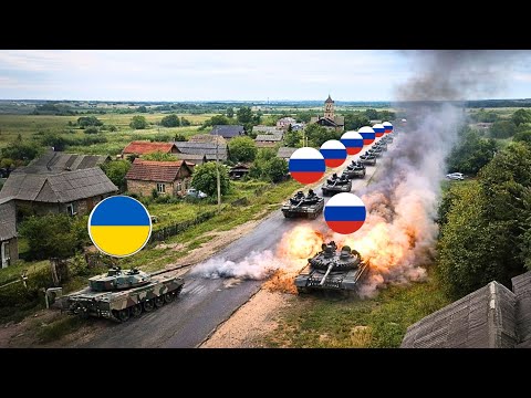 Russian T-90 Tanks Roll Toward the Front Line — Then This Happens