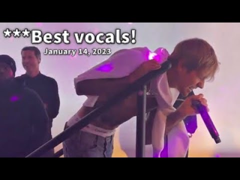 Justin Bieber and The Kid Laroi performing ‘Stay’ at OBB’s studio opening party in L.A (January 14)