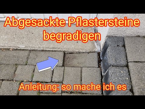 Abgesackte Pflastersteine begradigen - so einfach mache ich es ohne Beton, Anleitung / Tutorial
