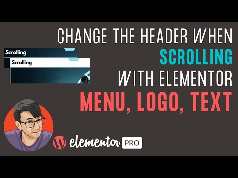 Change the Logo, Menu, Text and the Header Background when Scrolling in Elementor
