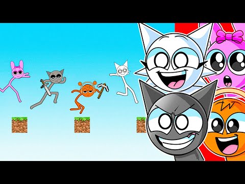SPRUNKI STICKFIGURES VS MINECRAFT