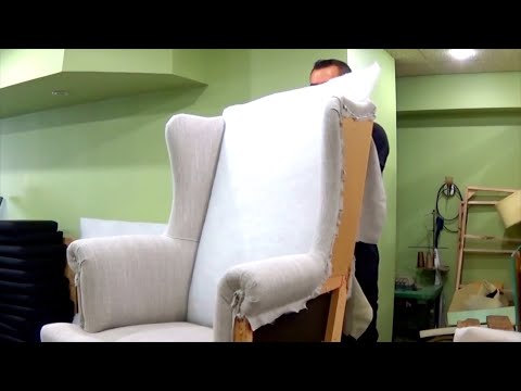 How to reupholster a wing chair