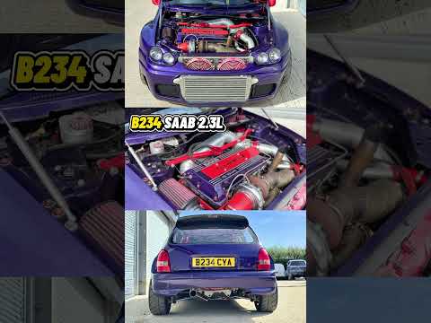 700HP Saab 2.3L powered AWD Corsa😳 #engineswap #modifedcars #vauxhall #opelcorsa #saab
