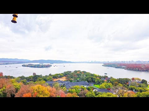 Hiking Around West Lake Hangzhou Misty Rain Scenery Feels Like a Chinese Ink Painting