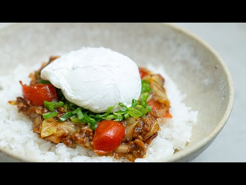 日式乾咖喱肉醬蓋飯，濃口爆鮮爽快一人食！