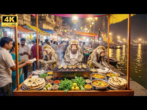 गंगा नदी के किनारे बंदरों द्वारा आयोजित एक शाही डिनर! 🤯 | क्या डिनर वाकई स्वादिष्ट था?