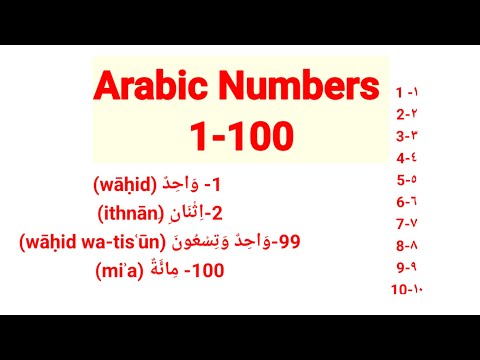 Numbers in Arabic from 1-100 | Learn Arabic Numbers #arabicforbeginners 