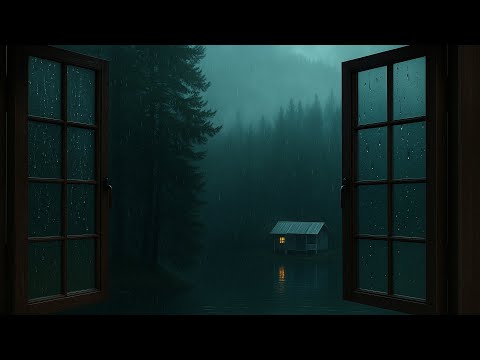 Heavy Rain Sounds Through Open Window | Relax, Sleep & Study (3 Hour)