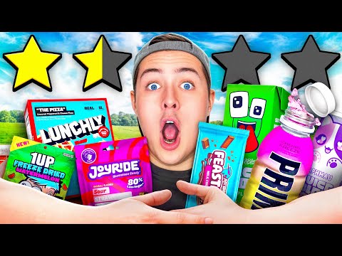 Trying Every YouTuber Product! (Prime, Feastables, and More)