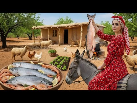 Village Life In Iran: Amazing Cooking & Donkey Riding By A Girl