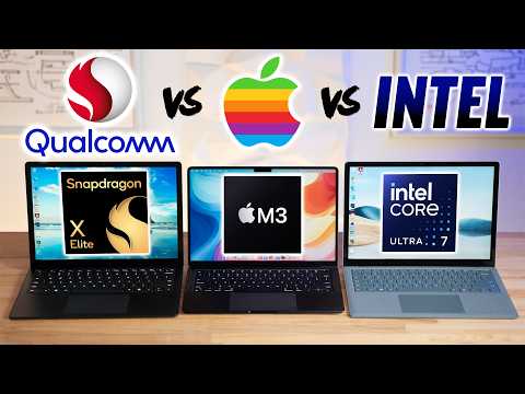 Snapdragon X Elite vs M3 vs Intel - R.I.P. x86 Laptops!