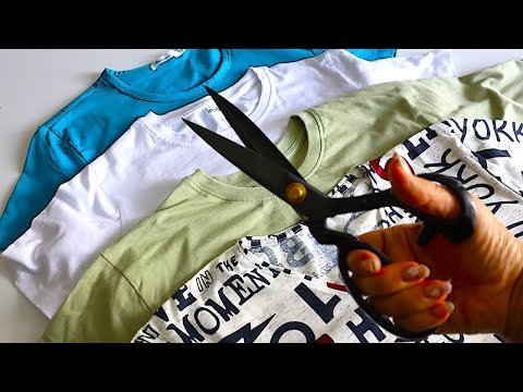 I cut up old t-shirts and turned them into 3 fabulous summer dresses.