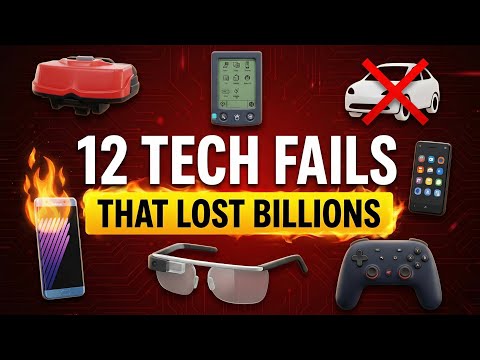🔥 12 Tech Fails That Lost BILLIONS – From Google Glass to the Apple Car 🚗💥