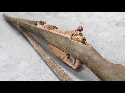 Rusty Italian Rifle Restoration: 80 Years Hidden in a Wall