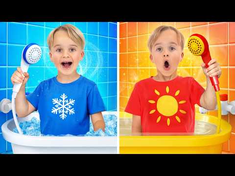 Alex and Hot vs Cold Challenge with Lea