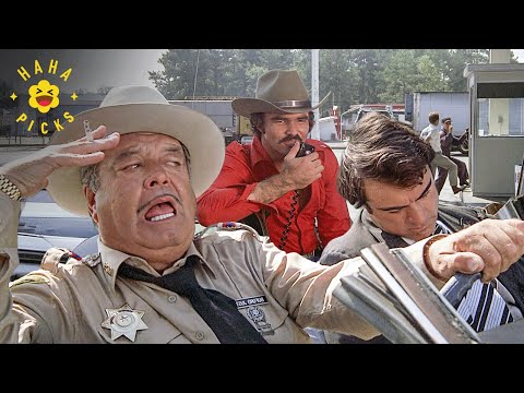 Sheriff Drives Off the Jack at the Gas Station | Smokey and the Bandit