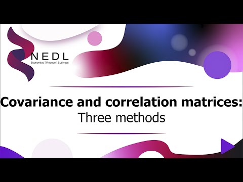 Covariance and correlation matrices: Three methods (Excel)