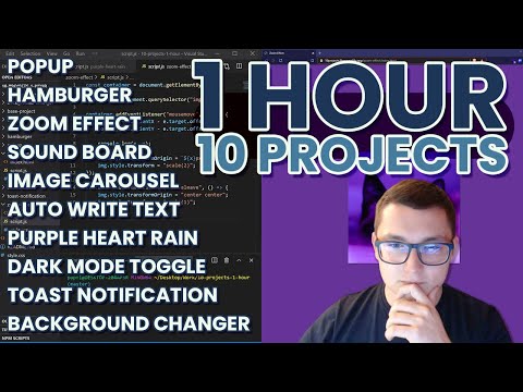 10 JavaScript Projects in 1 Hour - Coding Challenge 🔥